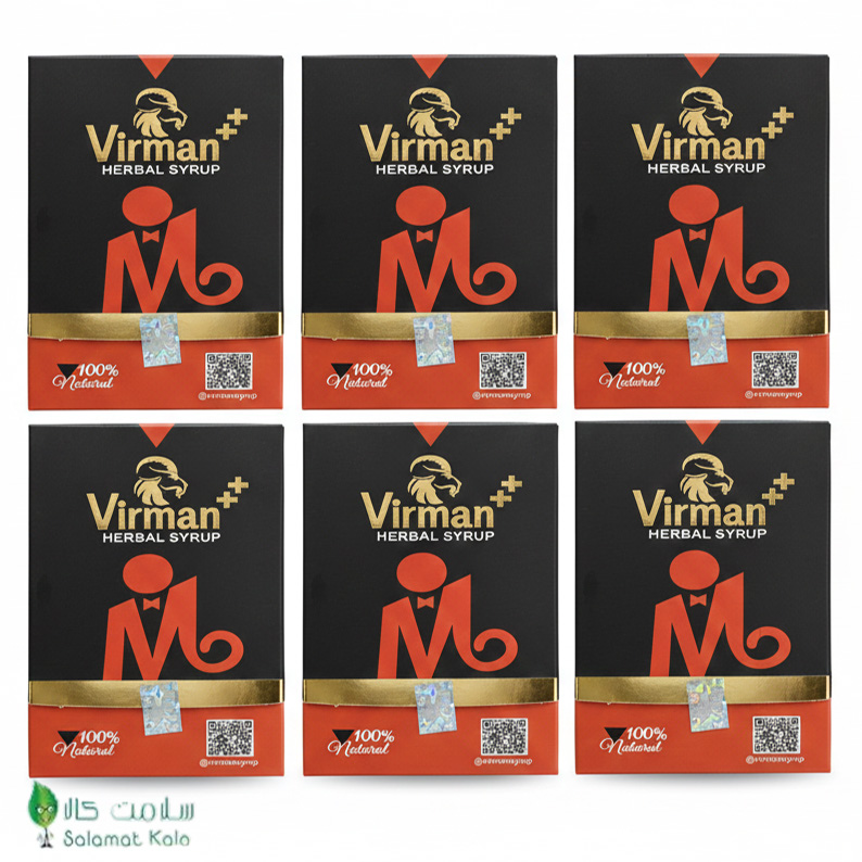 شربت چند گیاه ویرمان طلایی++(پک ۶ عددی)